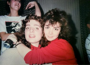 Karen Hunt (right), fall, 1988