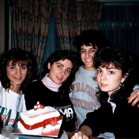 Karen Hunt (right), with roommates. December, 1988 Karen Hunt (right), with roommates. December, 1988