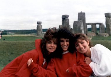 Karen Hunt at Stonehenge, 1988