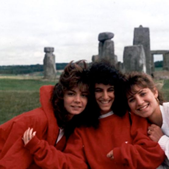 Karen Hunt at Stonehenge, 1988